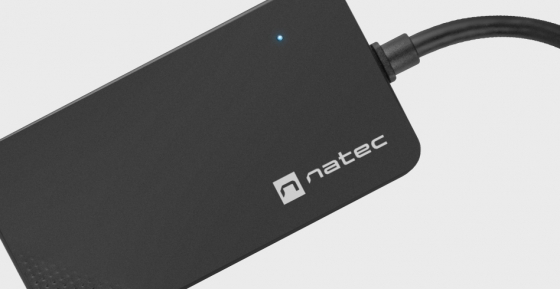 USB-HUB Natec SILKWORM (4port, USB-C 3.0, Black)