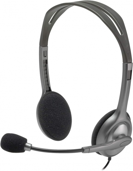 Headset with microphone  Logitech H110 (3.5mm, Silver)