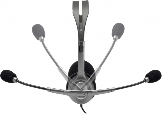 Headset with microphone  Logitech H110 (3.5mm, Silver)