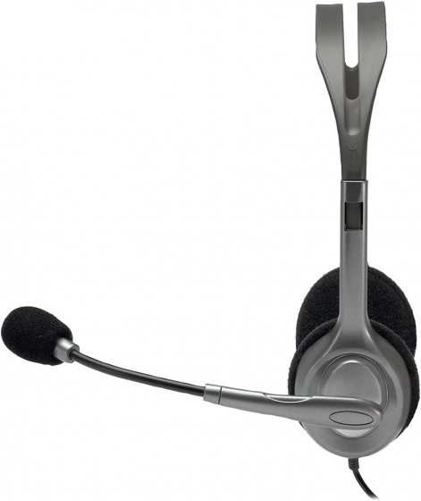 Headset with microphone  Logitech H110 (3.5mm, Silver)