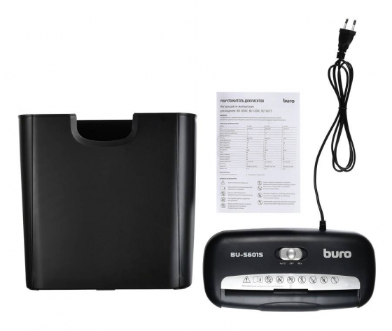 Shredder Buro Home BU-S601S (6 list, 10ltr, pl.cards)