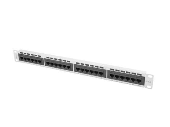 Patch panel LANBERG PPU6-1024-S 24 PORT 1U CAT.6 GRAY