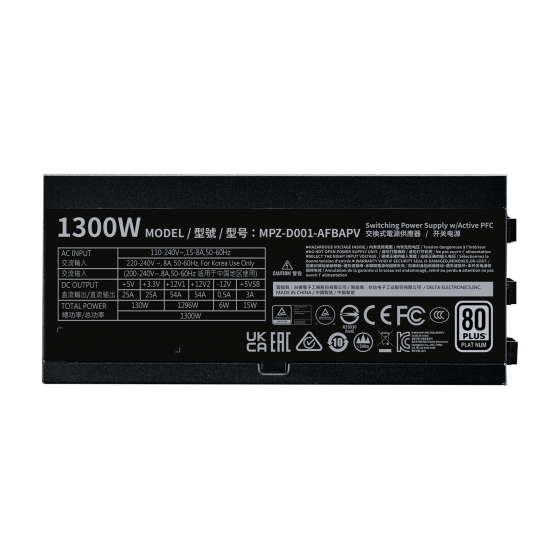 Блок питания 1300W Cooler Master V1300 80+ Platinum (ATX)