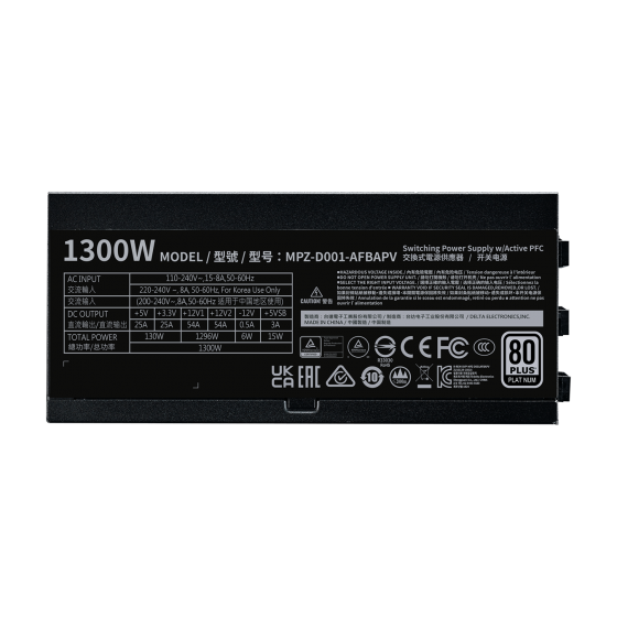 PSU 1300W Cooler Master V1300 80+ Platinum (ATX)