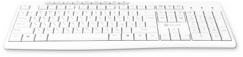 Wireless Keyboard Oklick K225W (White, Multimedia, USB)