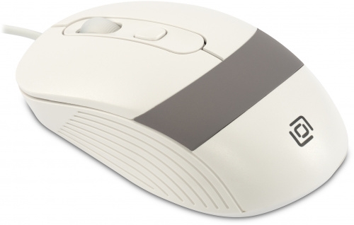 Mouse Oklick 310M (3button, 2400dpi, White/Grey, USB)