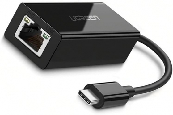 Сетевая карта Ugreen 30287 (10/100, USB-C, Black)