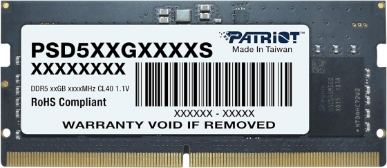 Հիշողություն SODIMM 16GB DDR5 PATRIOT PSD516G480081S (4800MHz)