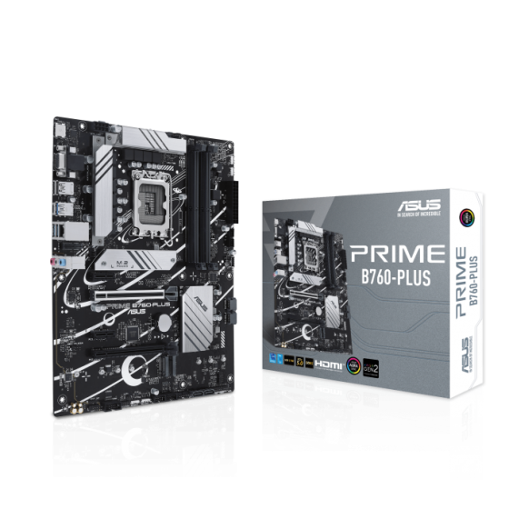 Мат. плата ASUS PRIME B760-Plus (S-1700, B760, VGA, HDMI, DP, 4xPCI-E, 4xDDR5, 3xM.2, SATA3, GbLAN)