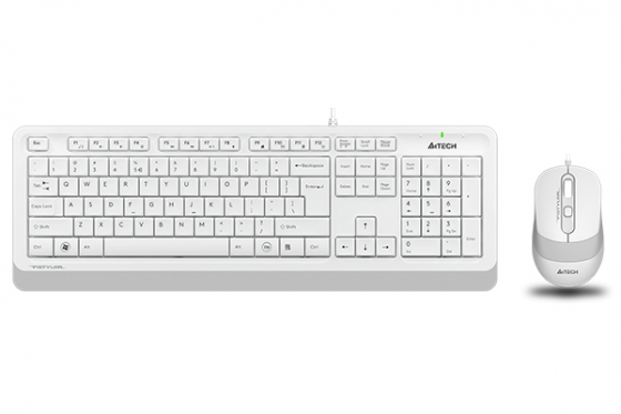 Keyboard+Mouse A4Tech Fstyler F1010 (Multimedia, White, USB)
