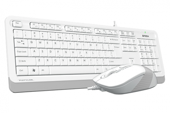 Keyboard+Mouse A4Tech Fstyler F1010 (Multimedia, White, USB)