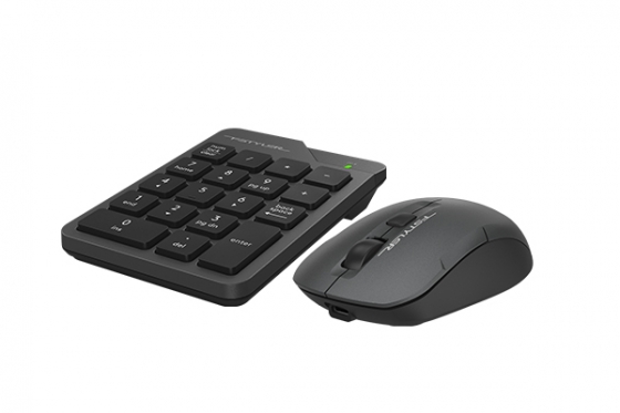 Wireless Keyboard+Mouse A4Tech Fstyler FG1600C Air (Numpad, Slim, Black, USB)