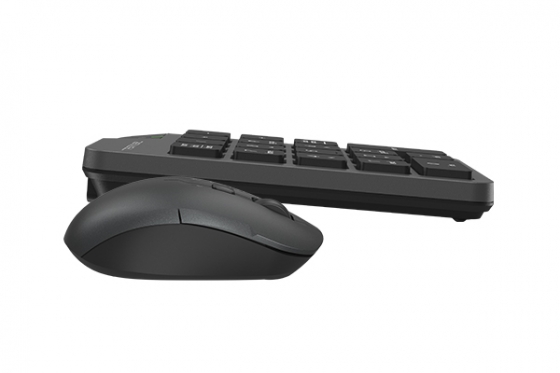 Wireless Keyboard+Mouse A4Tech Fstyler FG1600C Air (Numpad, Slim, Black, USB)