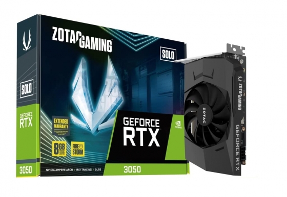 Видеокарта 8GB Zotac GeForce RTX3050 ECO SOLO (14000MHz, GDDR6, 128bit, HDMI/3xDP)