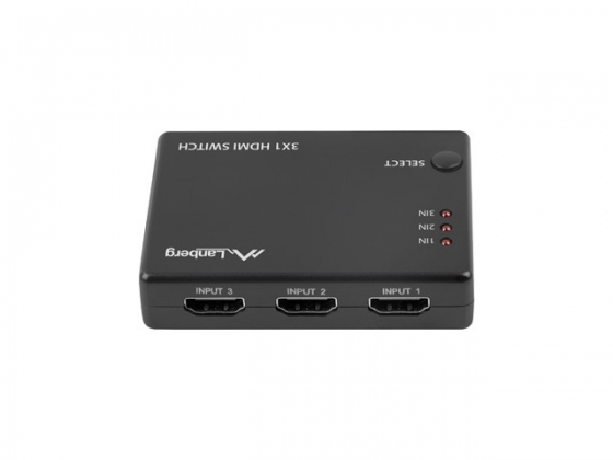 KVM-Коммуникатор 3port LANBERG SWV-HDMI-0003 (3xHDMI, Micro USB, Remote Controller)