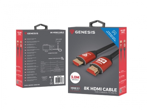 Cable Genesis NKA-1993 HDMI-HDMI V2.1 8K (PS5/PS4, 3.0M)