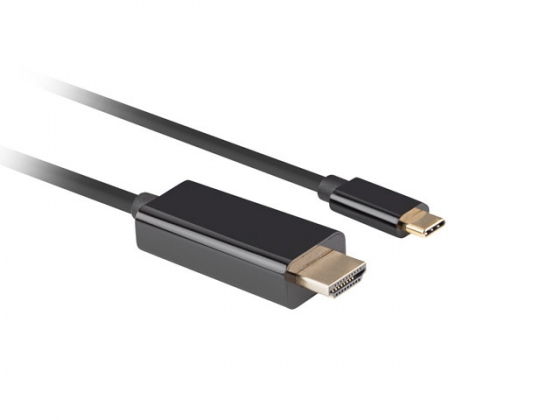 Cable LANBERG CA-CMHD-10CU-0010-BK USB-C(M)->HDMI(M) CABLE 1M 4K 60HZ BLACK