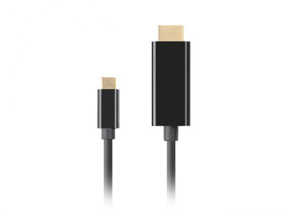 Cable LANBERG CA-CMHD-10CU-0030-BK USB-C(M)->HDMI(M) CABLE 3M 4K 60HZ BLACK