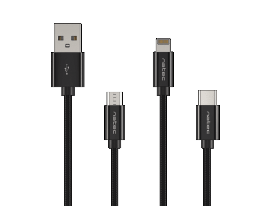 Մալուխ Natec Prati NKA-1202 3-in-1 (Micro USB(M)+Lightning(M)+USB-C(M), 1m)