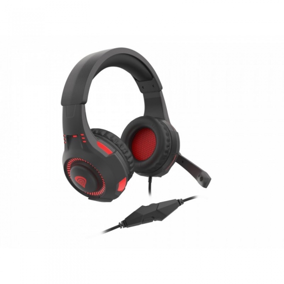 Headphones with Microphone  Genesis NSG-1992 RADON 210 BLACK-RED, Gaming (USB)