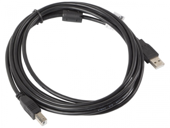 Մալուխ LANBERG CA-USBA-11CC-0030-BK USB 2.0 AM-BM FERRITE BLACK 3M