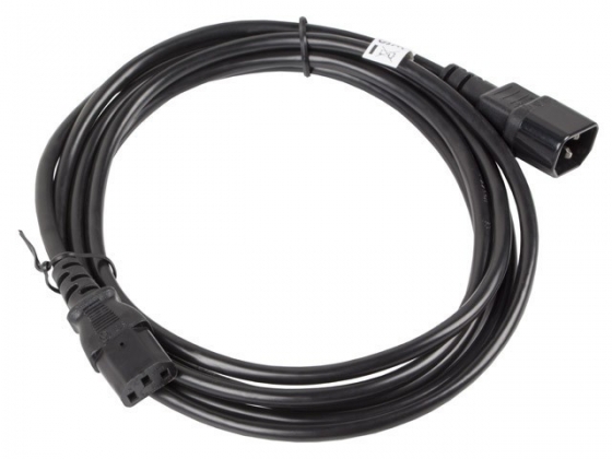Удлинитель LANBERG CA-C13E-11CC-0018-BK POWER SUPPLY CABLE IEC 320 C13-> C14 1.8M BLACK
