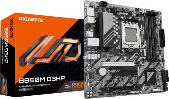 Мат. плата Gigabyte B850M D3HP (S-AM5, B850, HDMI/2xDP, 2xPCI-E, 4DDR5, 2xM.2, GbLAN)