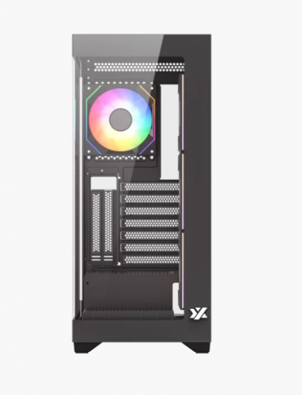 Корпус MidiTower XYZ TITANIUM MESH Black (w/o PSU, Side TG, 4x Integrated A-RGB Fans, X-CS-TITANIUMMESH-B)