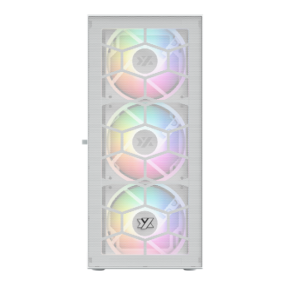 Корпус MidiTower XYZ AIRONE 100 MESH White (w/o PSU, Side TG, 6x Integrated A-RGB Fans, X-CS-AIRONE1M-W)