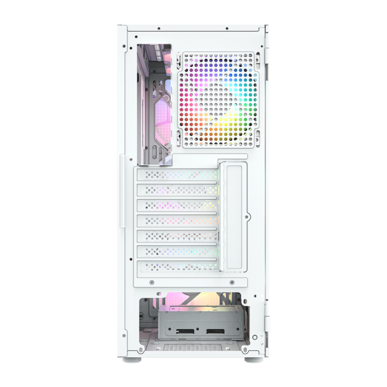 Корпус MidiTower XYZ AIRONE 100 MESH White (w/o PSU, Side TG, 6x Integrated A-RGB Fans, X-CS-AIRONE1M-W)