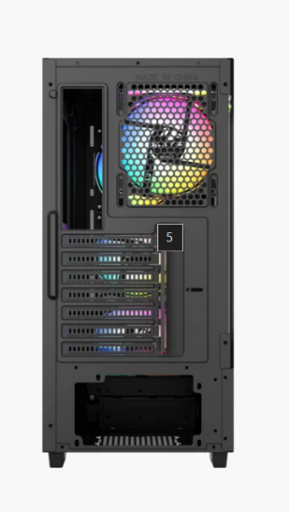 Корпус MidiTower XYZ AIRONE 100 MESH Black (w/o PSU, Side TG, 6x Integrated A-RGB Fans, X-CS-AIRONE1M-B)