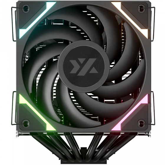 Кулер XYZ Thermax 6 DUO Black (Universal socket INTEL/AMD, PWM, 12x copper heatpipes, X-AC-THERDUOB6)
