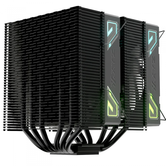 Кулер XYZ Thermax 6 DUO Black (Universal socket INTEL/AMD, PWM, 12x copper heatpipes, X-AC-THERDUOB6)