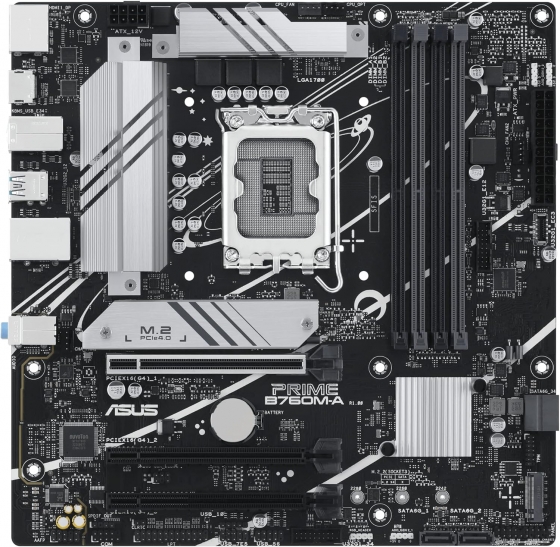 Мат. плата ASUS PRIME B760M-A-CSM (S-1700, B760, 2xHDMI, DP, 3xPCI-E, 4xDDR5, HDMI/DP, 4xSATA, 2xM.2, 2.5GbLAN)