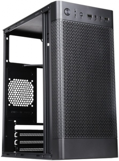 Корпус MidiTower Accord Q03B w/o black (MidiATX, 2xUSB3.0)