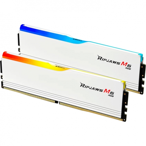 Модуль памяти DIMM 32GB DDR5 G.Skill Ripjaws M5 RGB F5-6000J3238F16GX2-RM5R (2x16GB, 6000MHz, CL32, White) Модуль памяти DIMM 32GB DDR5 G.Skill Ripjaws M5 RGB F5-6000J3238F16GX2-RM5R (2x16GB, 6000MHz, CL32, White)