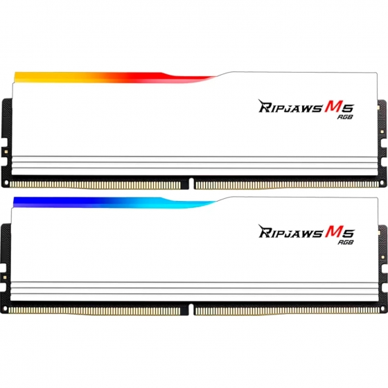 Модуль памяти DIMM 32GB DDR5 G.Skill Ripjaws M5 RGB F5-6000J3238F16GX2-RM5R (2x16GB, 6000MHz, CL32, White) Модуль памяти DIMM 32GB DDR5 G.Skill Ripjaws M5 RGB F5-6000J3238F16GX2-RM5R (2x16GB, 6000MHz, CL32, White)