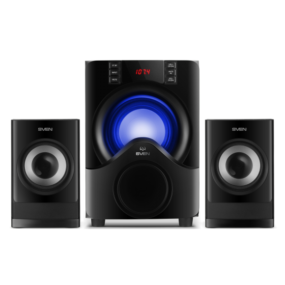 Колонки SVEN MS-312 (2.1, 20W + 2x10W, Bluetooth, FM, USB, Display, R/C, Black) Колонки SVEN MS-312 (2.1, 20W + 2x10W, Bluetooth, FM, USB, Display, R/C, Black)