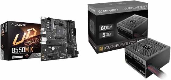 Мат. плата Gigabyte B550M-K (S-AM4, B550, HDMI/DP, 2xPCI-E, 4xDDR4, 2xM.2, SATAIII RAID, SATA3, GbLAN)