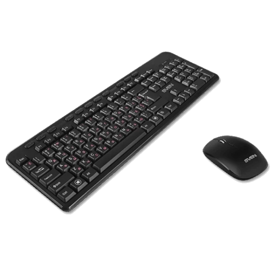 Клавиатура+Мышь беспроводные SVEN KB-C3200W (11xFn keys, 2000DPI, Black, USB)