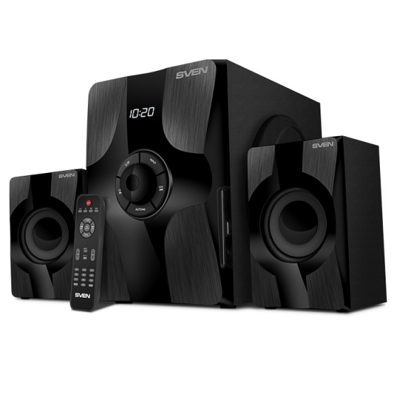 Колонки SVEN MS-315 (2.1, 20W + 2x13W, Bluetooth, FM, USB, Display, R/C, Black)