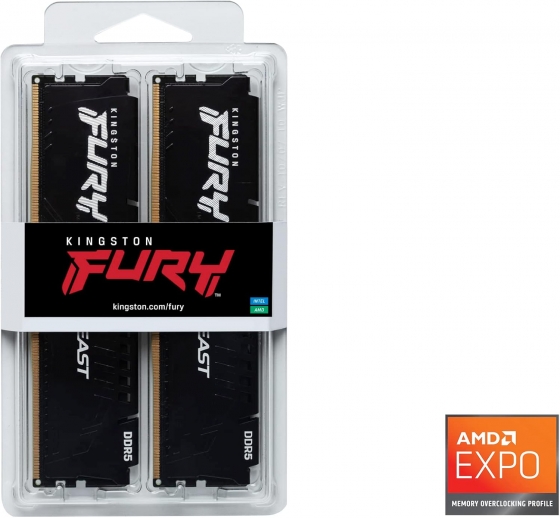 Модуль памяти DIMM 16GB DDR5 Kingston Fury Beast 556C36BWEAK2-32 (5600MHz)