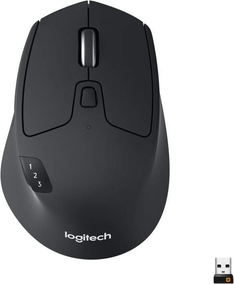 Мышь беспроводная Logitech M720 Triathlon (Bluetooth/USB, Black)