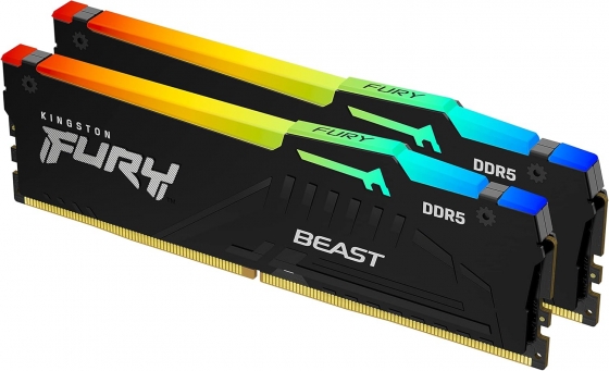 Модуль памяти DIMM 16GB DDR5 Kingston Fury Beast KF556C36BWEAK2-32 (5600MHz)