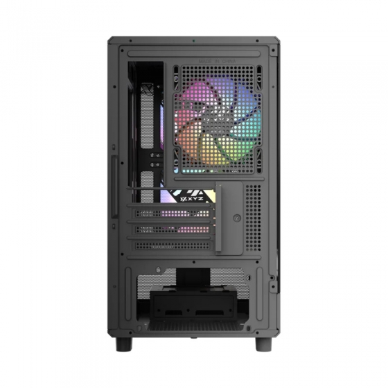 Корпус MidiTower XYZ ATOM Black (w/o PSU, Side TG, Integrated Fans, X-CS-ATOM-B)