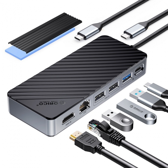 Док-станция Orico OM28PR-G2-BK-EP (USB-C 3.2 to 1xUSB-A 3.2, 2xUSB-A 2.0, 1xUSB-C 3.2, HDMI, USB-C PD (100W), NVMe/SATA, RJ45?) Док-станция Orico OM28PR-G2-BK-EP (USB-C 3.2 to 1xUSB-A 3.2, 2xUSB-A 2.0, 1xUSB-C 3.2, HDMI, USB-C PD (100W), NVMe/SATA, RJ45?)