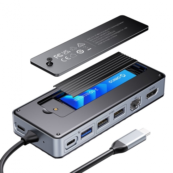 Док-станция Orico OM28PR-G2-BK-EP (USB-C 3.2 to 1xUSB-A 3.2, 2xUSB-A 2.0, 1xUSB-C 3.2, HDMI, USB-C PD (100W), NVMe/SATA, RJ45?) Док-станция Orico OM28PR-G2-BK-EP (USB-C 3.2 to 1xUSB-A 3.2, 2xUSB-A 2.0, 1xUSB-C 3.2, HDMI, USB-C PD (100W), NVMe/SATA, RJ45?)