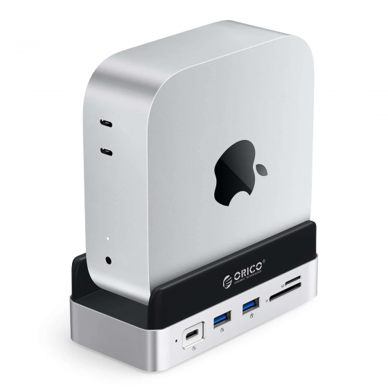 Док-станция Orico VS10-SV-EP MiniDock 10-in-1 (USB-C to 1xUSB-C, 1xUSB-A 3.2, 2xUSB-A 3.0, 1xHDMI, 1xRJ45, Card Reader)