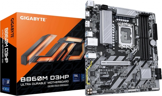 Мат. плата Gigabyte B860M D3HP (S-1851, B860, HDMI, DP, 4DDR5, 2xM.2, PCIe 5.0, GbE LAN) Мат. плата Gigabyte B860M D3HP (S-1851, B860, HDMI, DP, 4DDR5, 2xM.2, PCIe 5.0, GbE LAN)