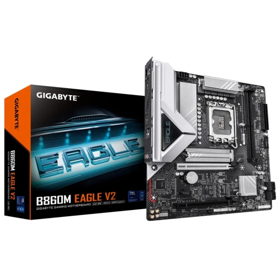 Мат. плата Gigabyte B860M EAGLE V2 (S-1851, B860, HDMI, DP, 2DDR5, 2xM.2, PCIe 5.0, 2.5GbE LAN)